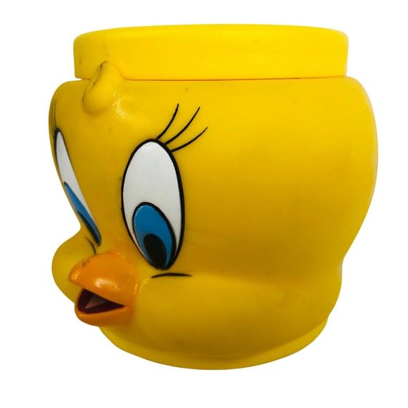 Tweety Bird Mug Looney Tunes Hard Plastic Promotional Partners Coffee Cup 3D VTG - Picture 2 of 8